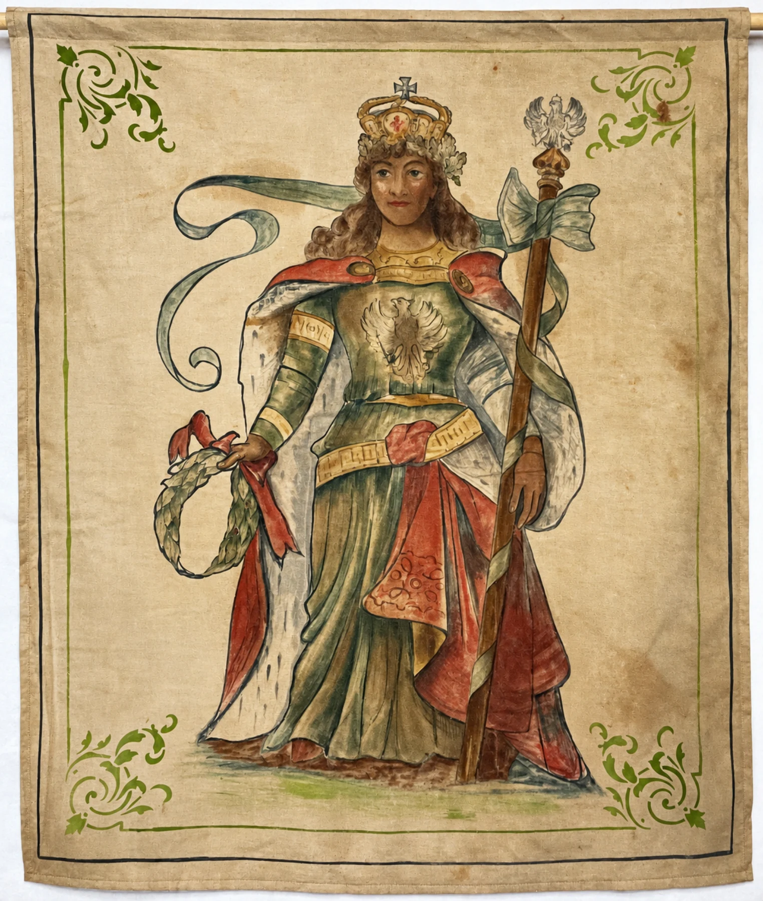 Motiv der restaurierten Gründungsfahne aus der Festschrift, Seite 283.