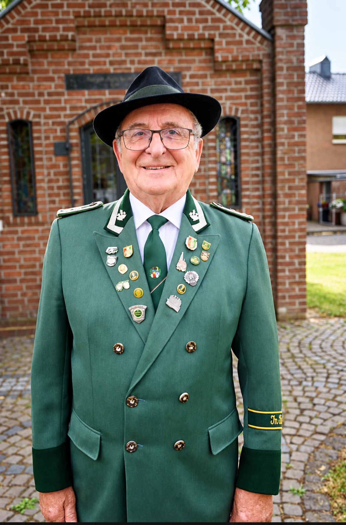 Paul Müller vom 2. Jägerzug wird für 50 Jahre Mitgliedschaft geehrt.